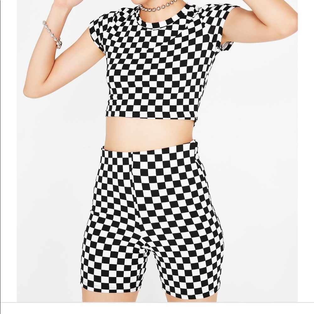 Dolls Kill Eat My Dust Checkered Set